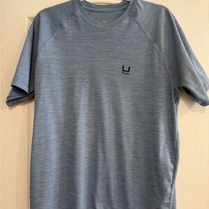 Huk Men's Heather Blue Short Sleeve Tee